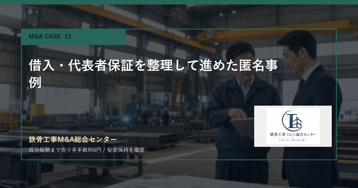 借入・代表者保証を整理して進めた匿名事例のアイキャッチ画像